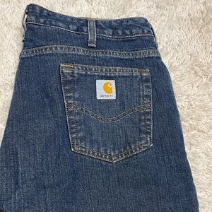 Carhartt mens jeans size 12x32 blue relaxed fit 100% cotton